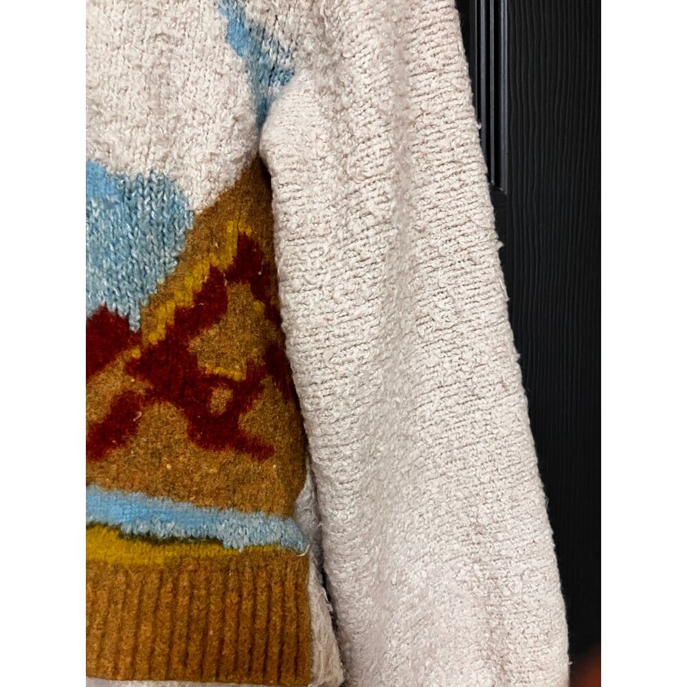 Artistic Landscape Knit Sweater - Cream and Multicolor - Picture 6 of 11